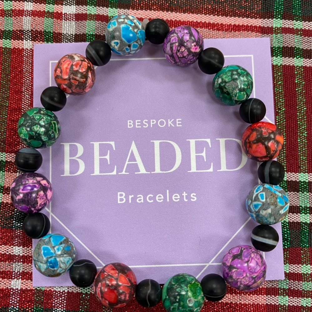 Custom made howlite stretch bracelet